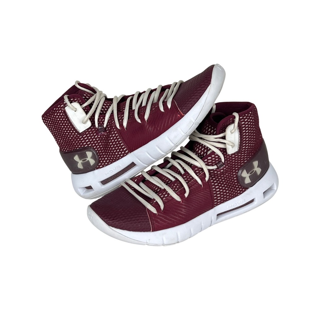 Under Armour HOVR Havoc 2 Basketball Shoes Maroon Athletic Sneakers Size 9